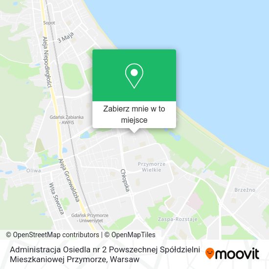 Mapa Administracja Osiedla nr 2 Powszechnej Spółdzielni Mieszkaniowej Przymorze