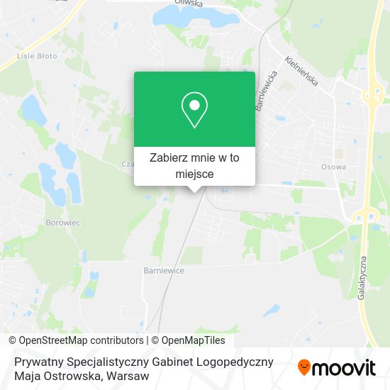 Mapa Prywatny Specjalistyczny Gabinet Logopedyczny Maja Ostrowska