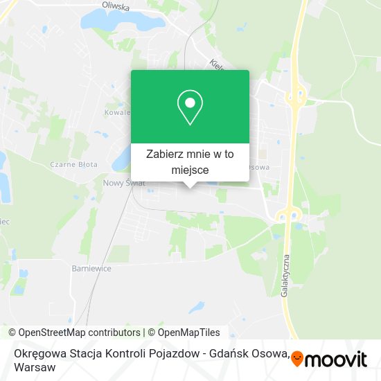 Mapa Okręgowa Stacja Kontroli Pojazdow - Gdańsk Osowa