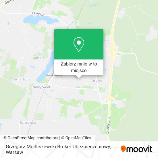 Mapa Grzegorz Modliszewski Broker Ubezpieczeniowy