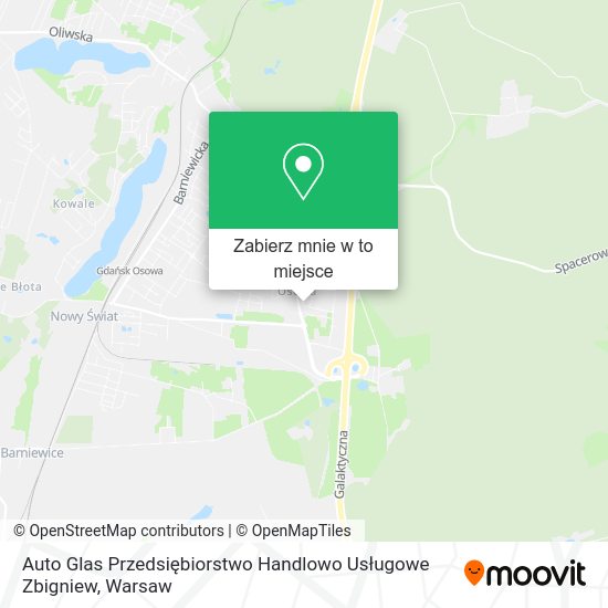 Mapa Auto Glas Przedsiębiorstwo Handlowo Usługowe Zbigniew