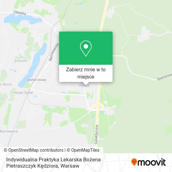 Mapa Indywidualna Praktyka Lekarska Bożena Pietraszczyk Kędziora