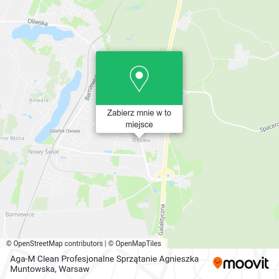 Mapa Aga-M Clean Profesjonalne Sprzątanie Agnieszka Muntowska