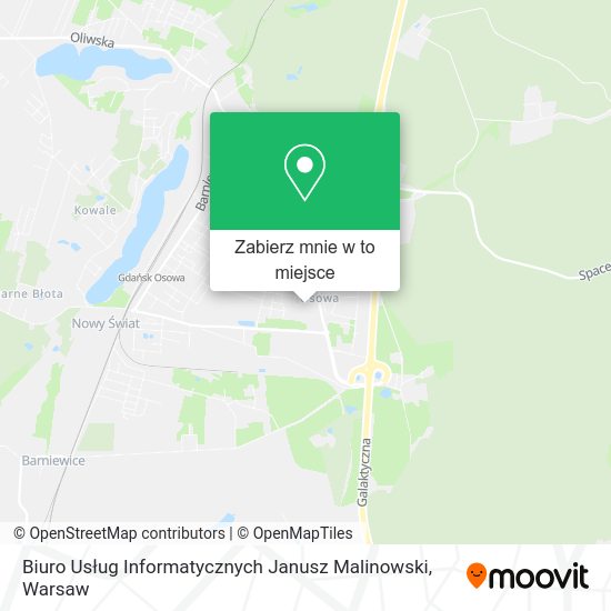 Mapa Biuro Usług Informatycznych Janusz Malinowski