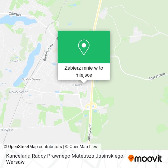 Mapa Kancelaria Radcy Prawnego Mateusza Jasinskiego