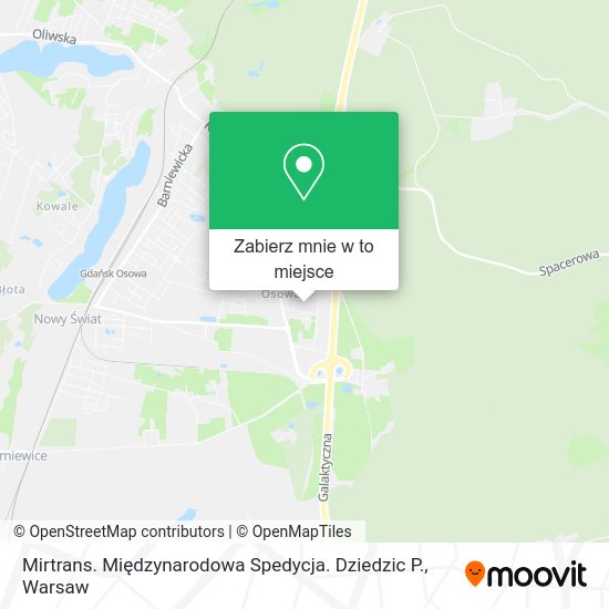 Mapa Mirtrans. Międzynarodowa Spedycja. Dziedzic P.