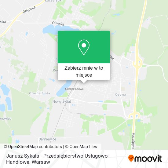 Mapa Janusz Sykała - Przedsiębiorstwo Usługowo-Handlowe