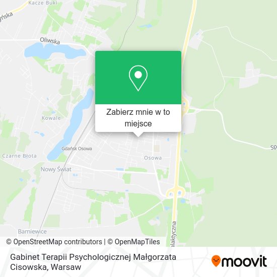 Mapa Gabinet Terapii Psychologicznej Małgorzata Cisowska