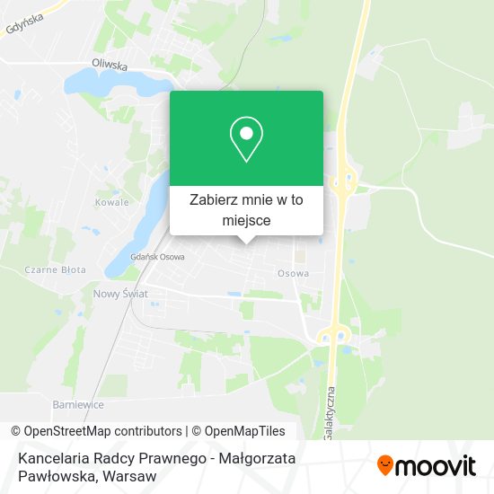 Mapa Kancelaria Radcy Prawnego - Małgorzata Pawłowska