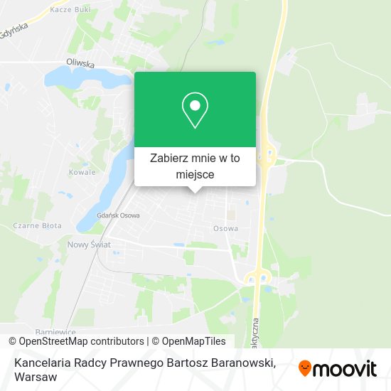 Mapa Kancelaria Radcy Prawnego Bartosz Baranowski