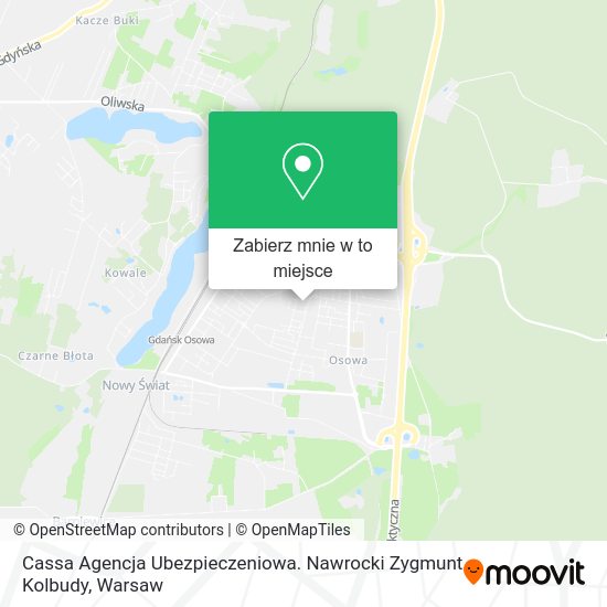 Mapa Cassa Agencja Ubezpieczeniowa. Nawrocki Zygmunt Kolbudy