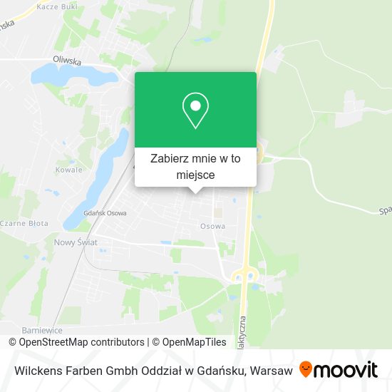 Mapa Wilckens Farben Gmbh Oddział w Gdańsku