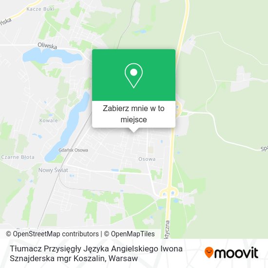 Mapa Tłumacz Przysięgły Języka Angielskiego Iwona Sznajderska mgr Koszalin