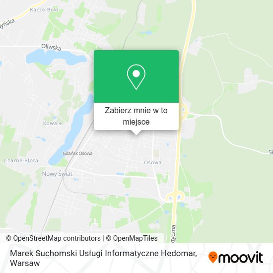 Mapa Marek Suchomski Usługi Informatyczne Hedomar