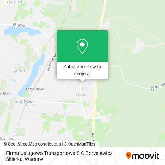 Mapa Firma Uslugowo Transportowa S C Borysiewicz Skierka