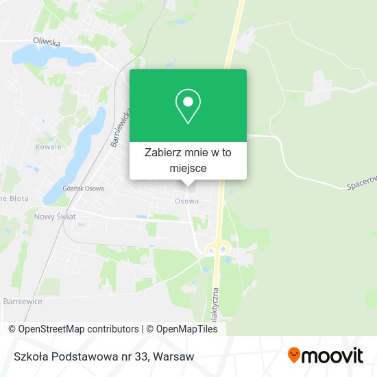 Mapa Szkoła Podstawowa nr 33