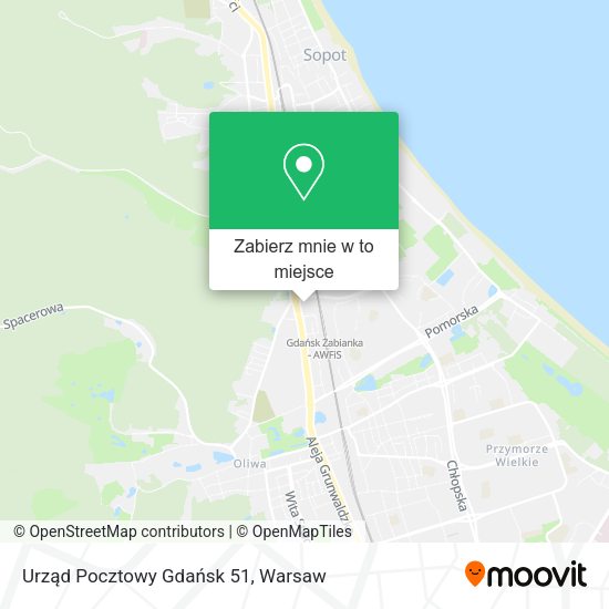 Mapa Urząd Pocztowy Gdańsk 51