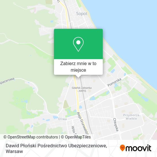 Mapa Dawid Płoński Pośrednictwo Ubezpieczeniowe