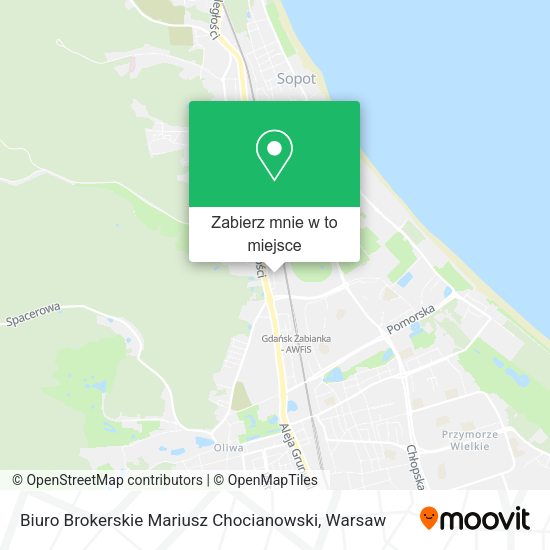 Mapa Biuro Brokerskie Mariusz Chocianowski