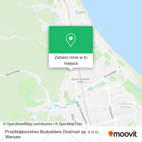 Mapa Przedsiębiorstwo Budowlane Dickman sp. z o.o.