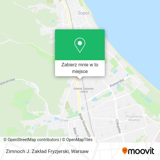 Mapa Zimnoch J. Zakład Fryzjerski