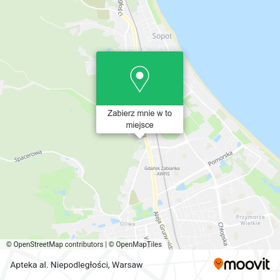 Mapa Apteka al. Niepodległości