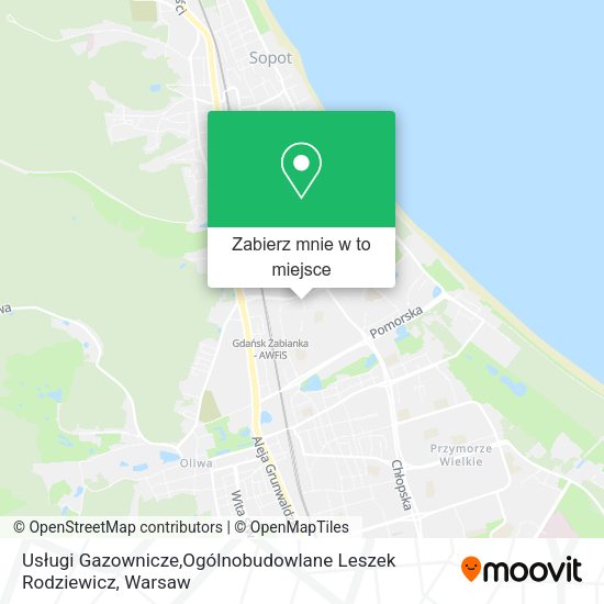 Mapa Usługi Gazownicze,Ogólnobudowlane Leszek Rodziewicz