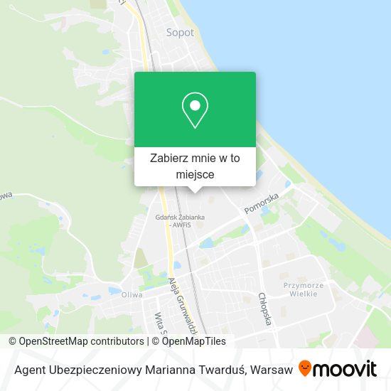 Mapa Agent Ubezpieczeniowy Marianna Twarduś