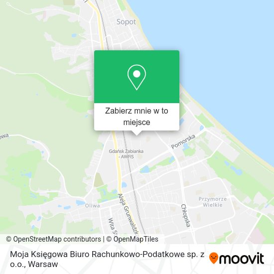 Mapa Moja Księgowa Biuro Rachunkowo-Podatkowe sp. z o.o.