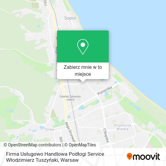 Mapa Firma Usługowo Handlowa Podłogi Service Włodzimierz Tuszyński