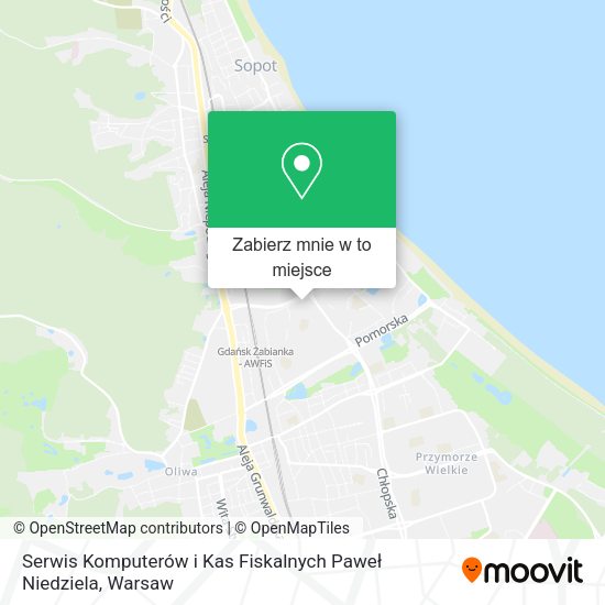 Mapa Serwis Komputerów i Kas Fiskalnych Paweł Niedziela