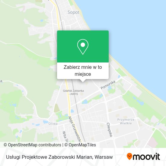 Mapa Usługi Projektowe Zaborowski Marian