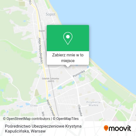 Mapa Pośrednictwo Ubezpieczeniowe Krystyna Kapuścińska