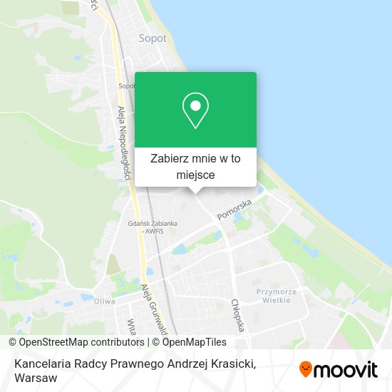 Mapa Kancelaria Radcy Prawnego Andrzej Krasicki