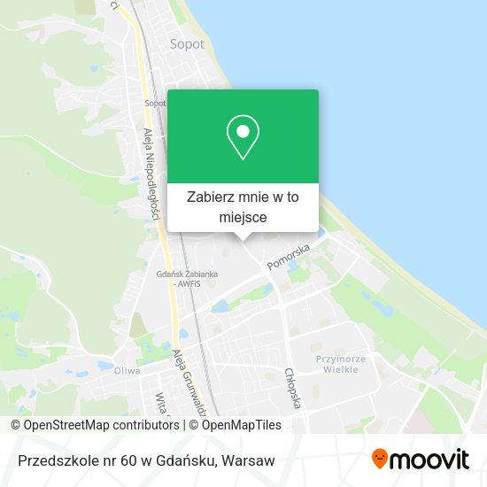 Mapa Przedszkole nr 60 w Gdańsku