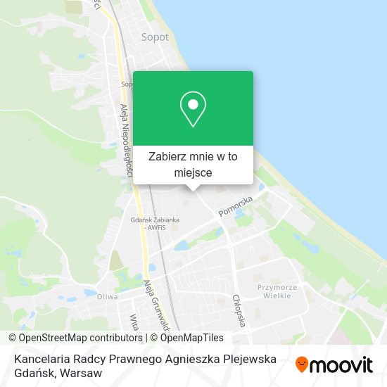 Mapa Kancelaria Radcy Prawnego Agnieszka Plejewska Gdańsk