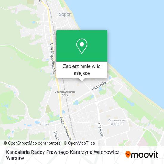 Mapa Kancelaria Radcy Prawnego Katarzyna Wachowicz