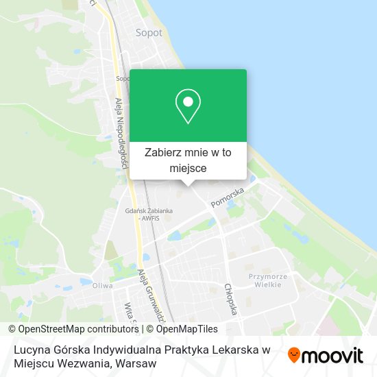 Mapa Lucyna Górska Indywidualna Praktyka Lekarska w Miejscu Wezwania