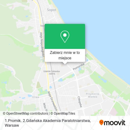 Mapa 1.Promik. 2.Gdańska Akademia Paralotniarstwa