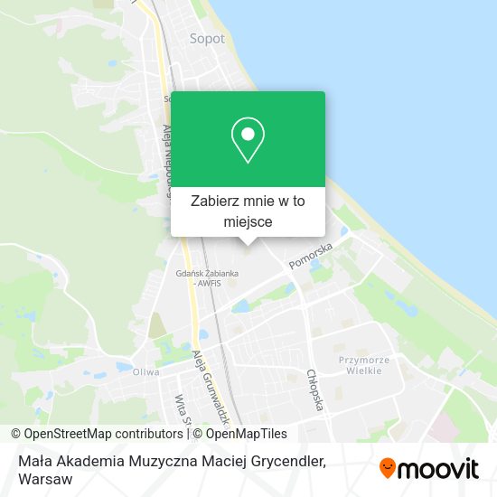 Mapa Mała Akademia Muzyczna Maciej Grycendler