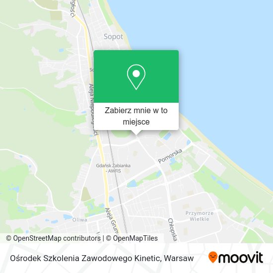 Mapa Ośrodek Szkolenia Zawodowego Kinetic