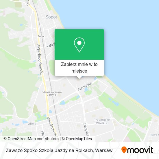 Mapa Zawsze Spoko Szkoła Jazdy na Rolkach