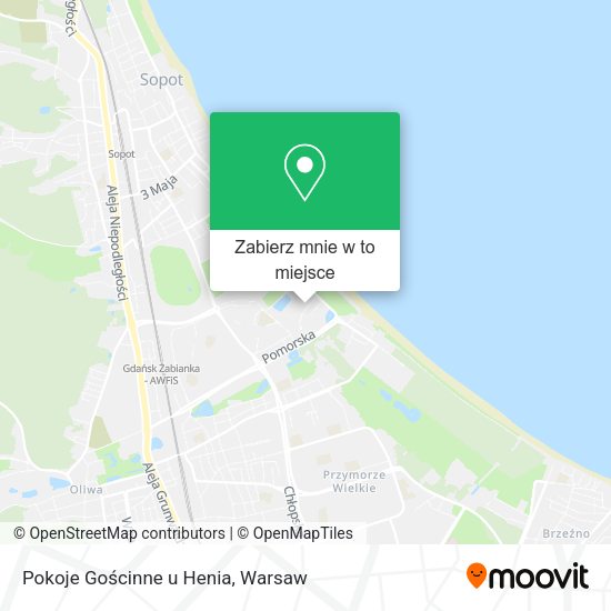 Mapa Pokoje Gościnne u Henia