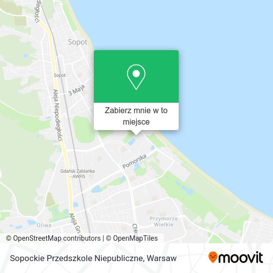 Mapa Sopockie Przedszkole Niepubliczne