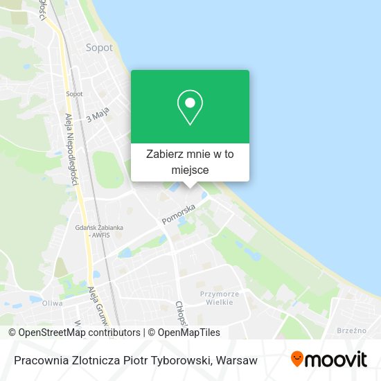 Mapa Pracownia Zlotnicza Piotr Tyborowski