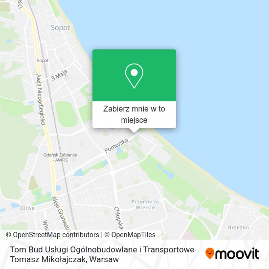 Mapa Tom Bud Usługi Ogólnobudowlane i Transportowe Tomasz Mikołajczak