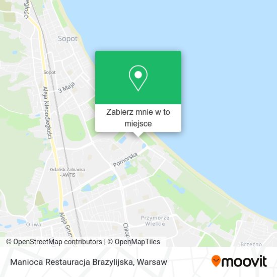 Mapa Manioca Restauracja Brazylijska