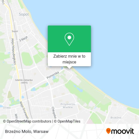 Mapa Brzeźno Molo