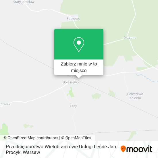 Mapa Przedsiębiorstwo Wielobranżowe Usługi Leśne Jan Procyk