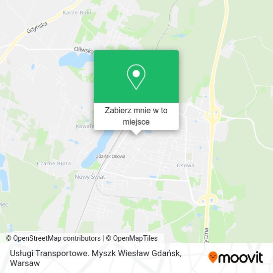 Mapa Usługi Transportowe. Myszk Wiesław Gdańsk